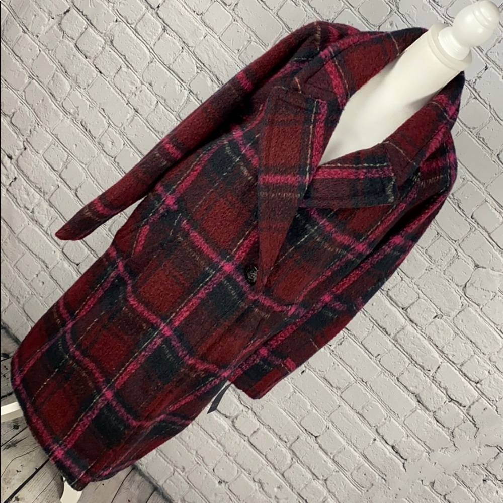 NWT Rachel Roy plaid coat 1x